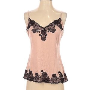 Josie Natori embroidered, modal material tank top